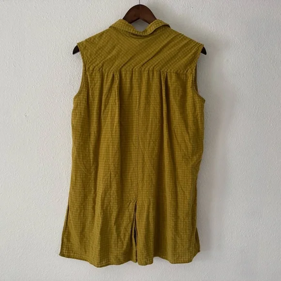 Anthropologie Checkered Tunic Hem Thread Medium Cottagecore Coastal Cowgirl Boho - Picture 12 of 14